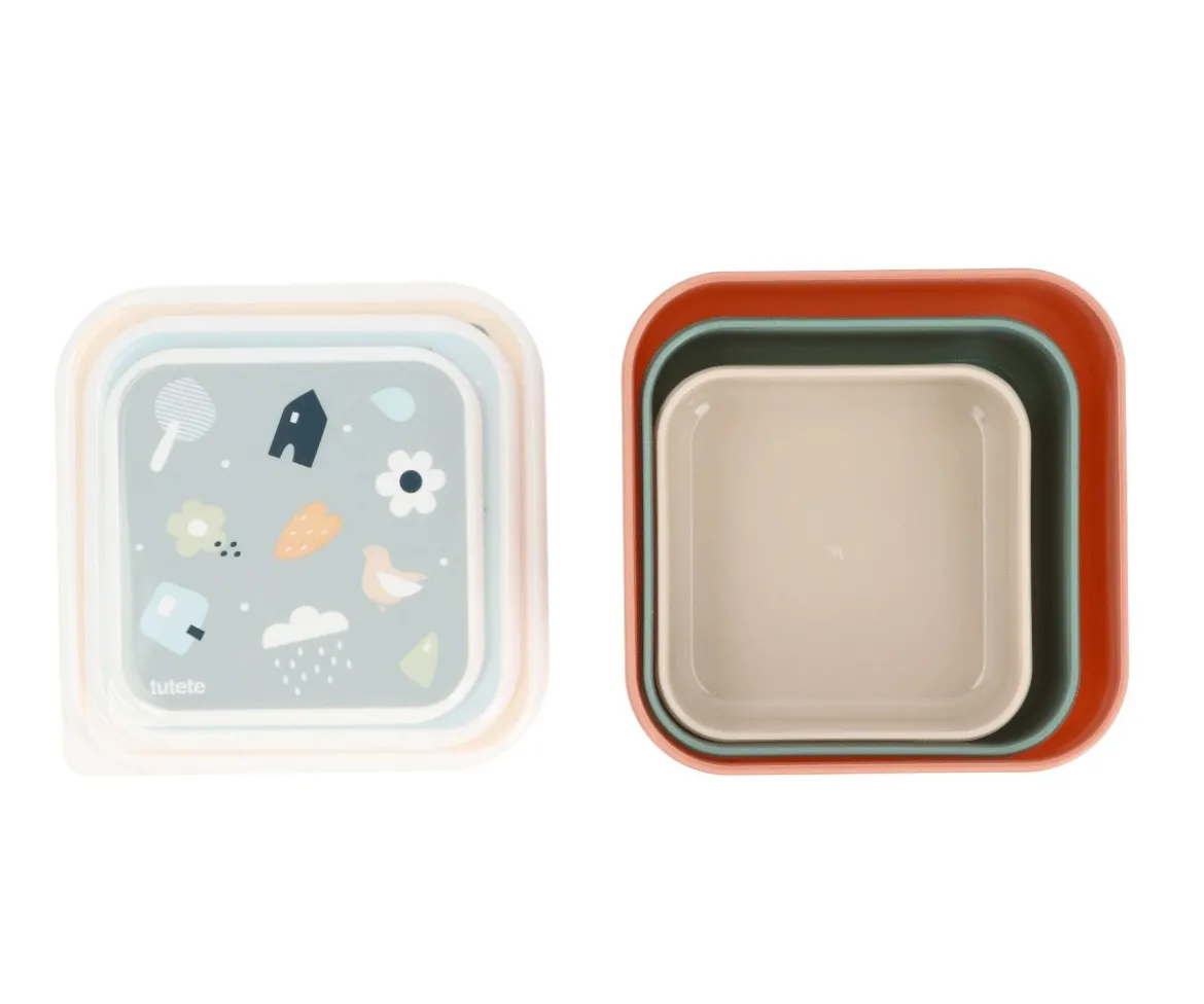 3 Cajas Almuerzo Geometric Nature