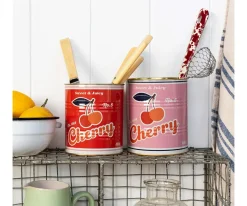 2 Cajas Metálicas de Almacenaje Medium Cherry