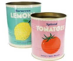 2 Cajas Metálicas de Almacenaje XL Lemon & Tomato