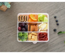Caja Snackle 9 Compartimentos Peach Daisy Print