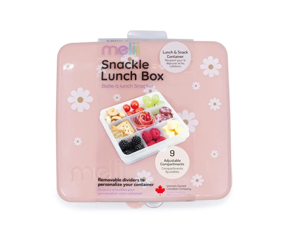 Caja Snackle 9 Compartimentos Peach Daisy Print