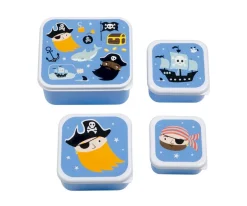 4 Cajitas Almuerzo y Snacks Pirates