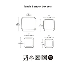 4 Cajitas Almuerzo y Snacks Robots