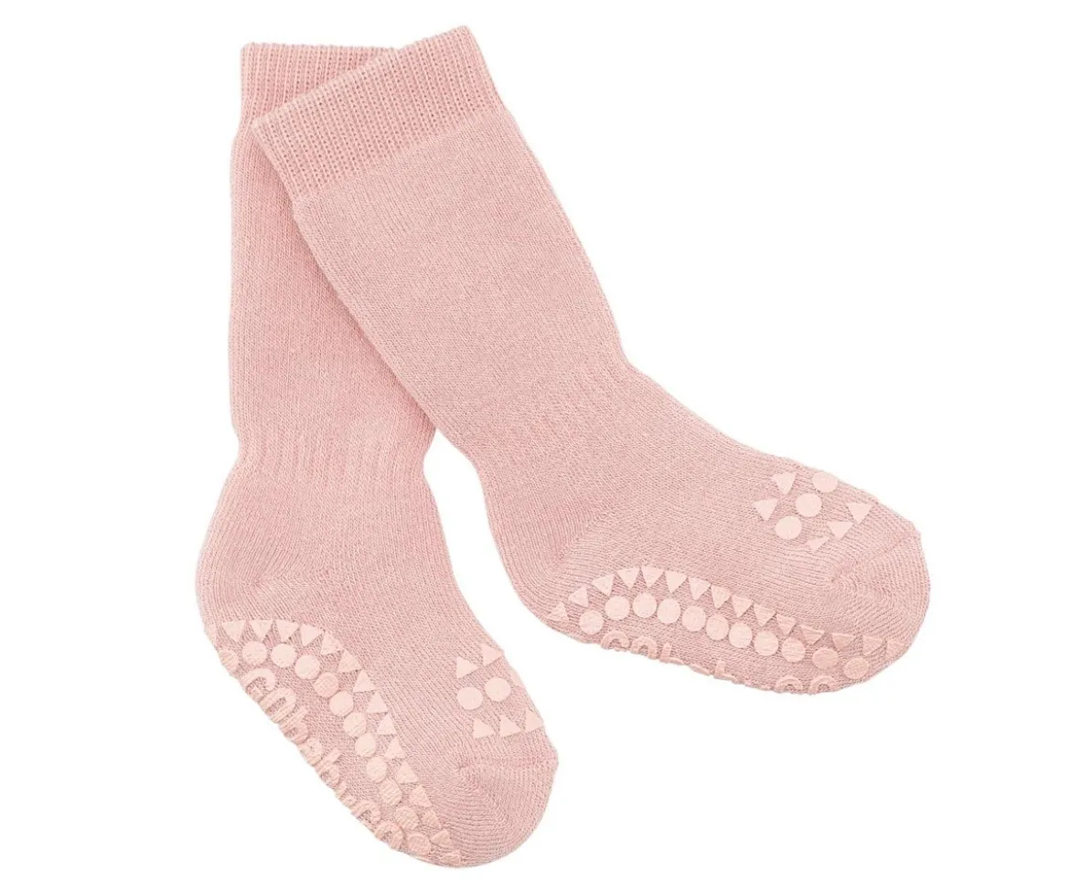Calcetines Suela Antideslizante Algodón Rosa Empolvado