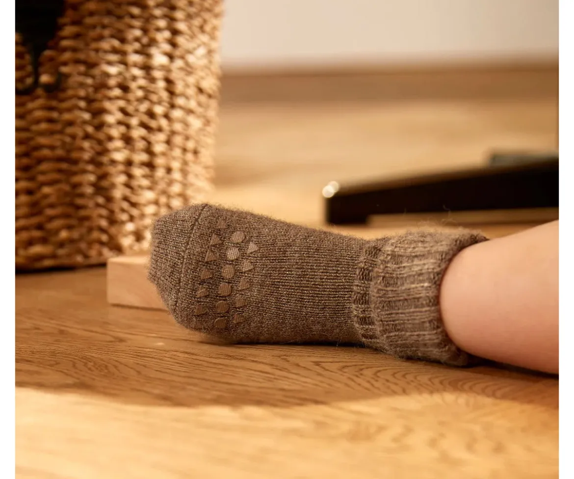 Calcetines Suela Antideslizante Alpaca Walnut