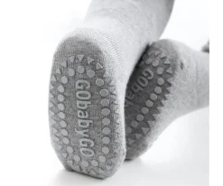 Calcetines Suela Antideslizante Bambú Gris Claro