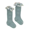 Calcetines Suela Antideslizante Bambú Liberty Dusty Blue