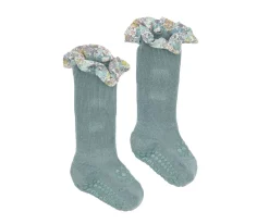 Calcetines Suela Antideslizante Bambú Liberty Dusty Blue