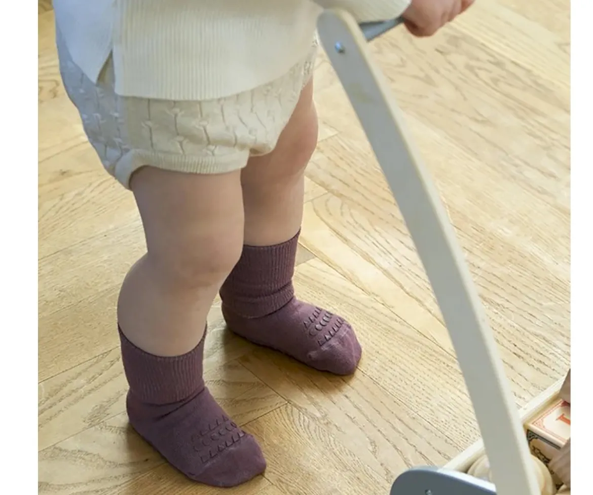 Calcetines Suela Antideslizante Bambú Misty Plum
