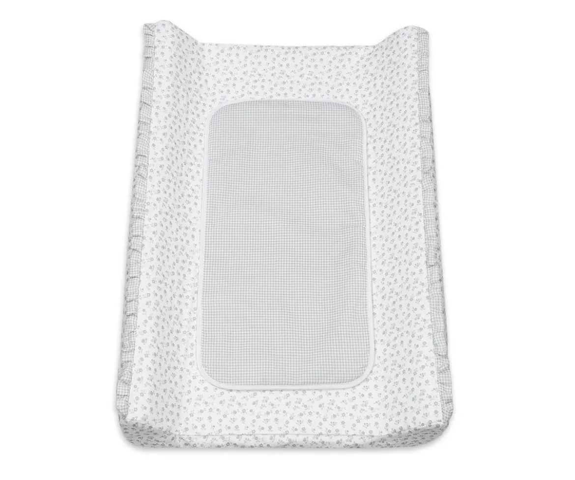 Cambiador Home con Funda Little Bloom Flor Gris