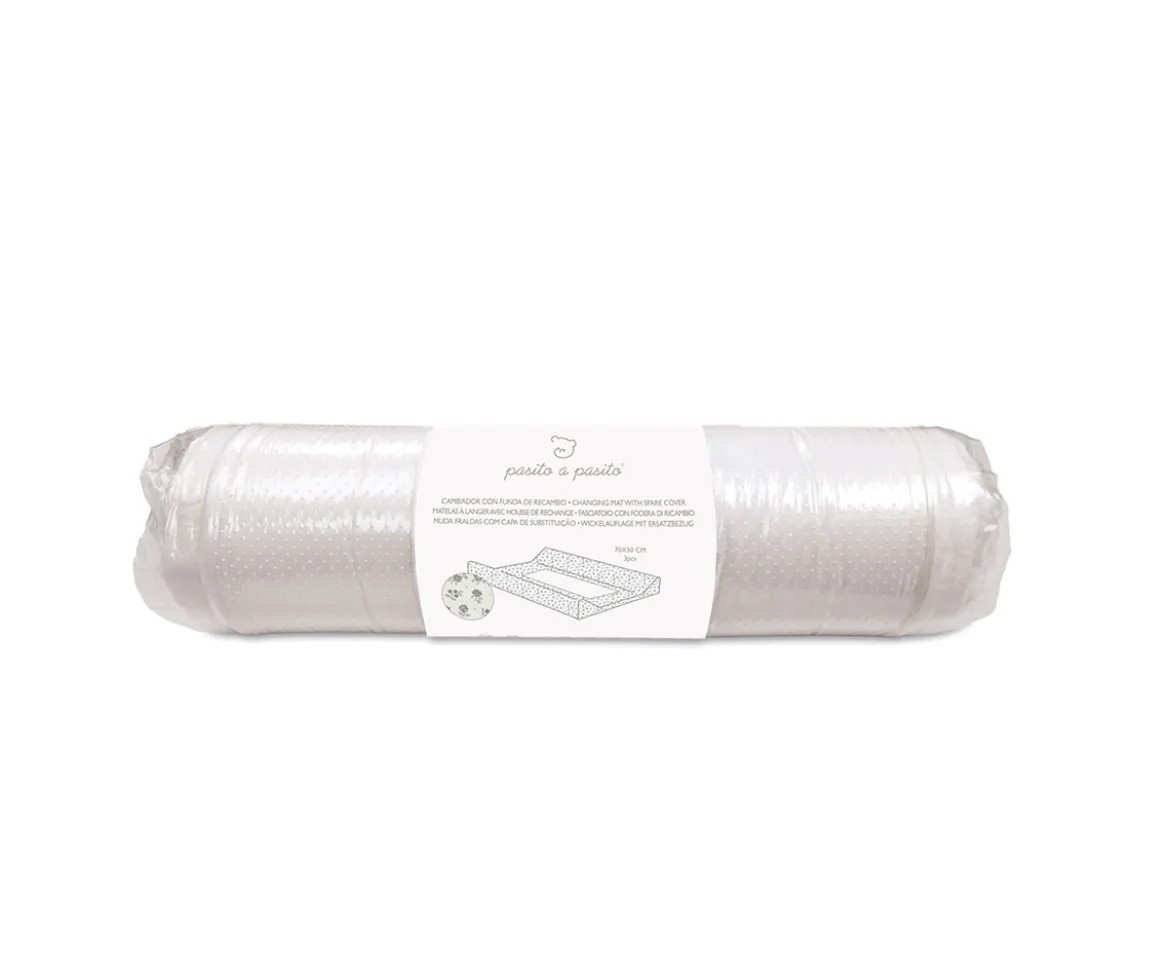 Cambiador Home con Funda Little Bloom Flor Gris
