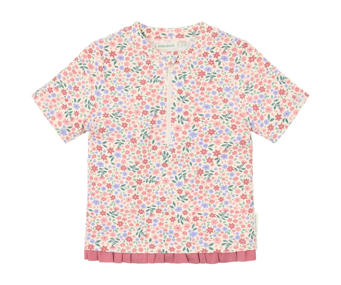 Camiseta Protección Solar Manga Corta Flores