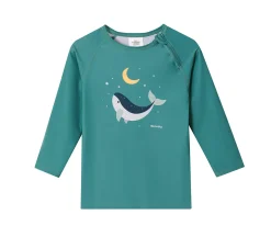 Camiseta Protección Solar Manga Larga Whale Teal