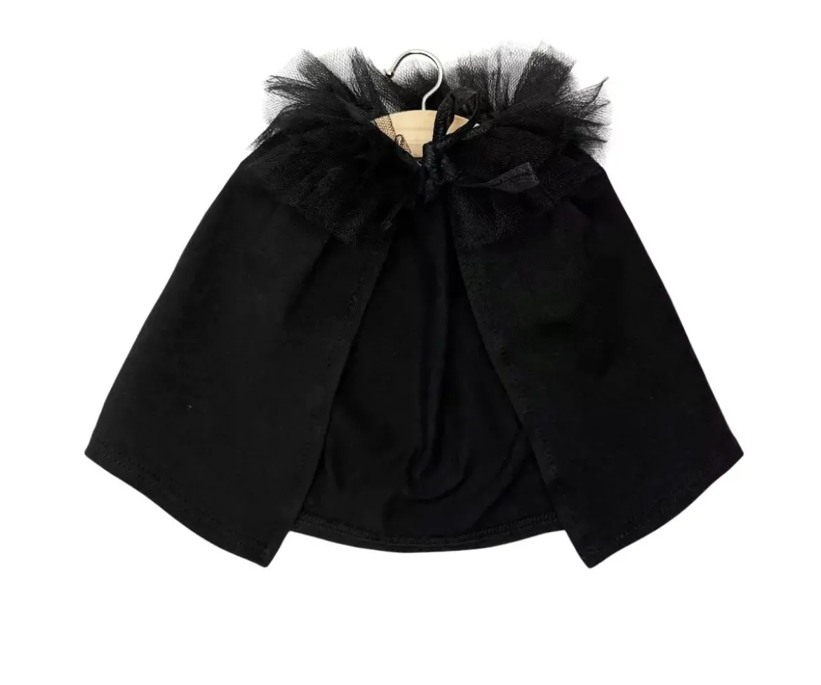 Capa de Bruja de Jersey y Tul Negro