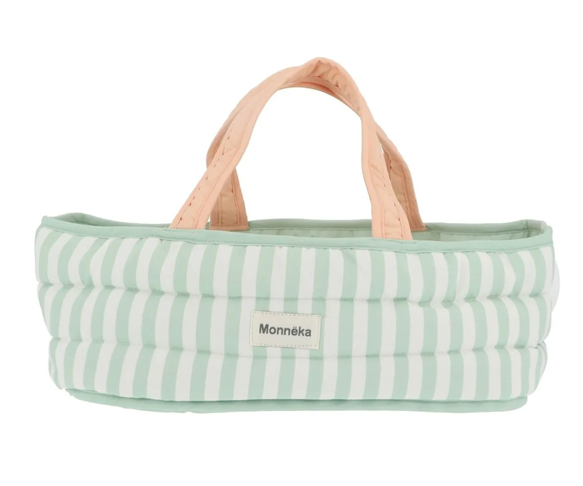 Capazo Muñecas Stripes Sage