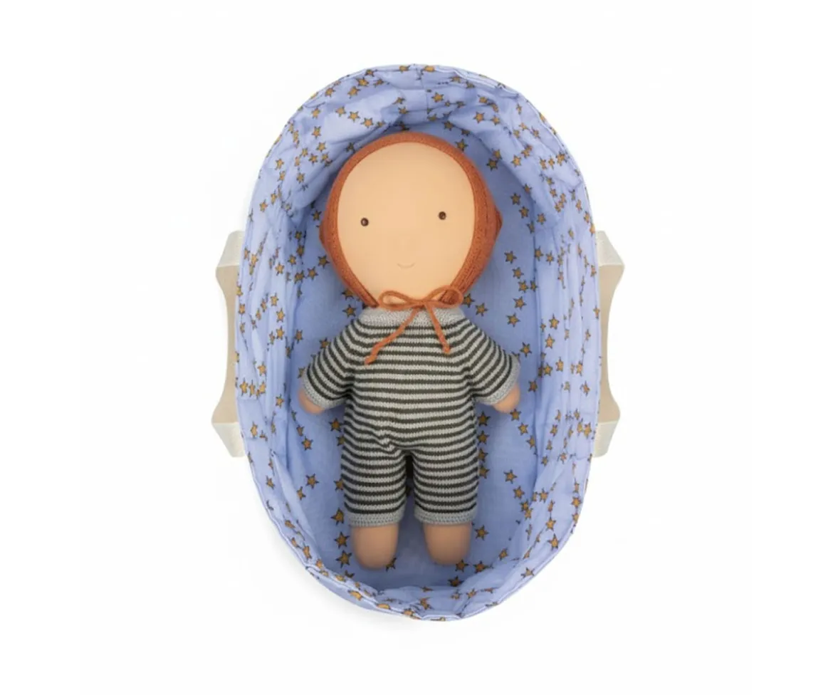 Capazo para Muñecos Gommu Stars Grey