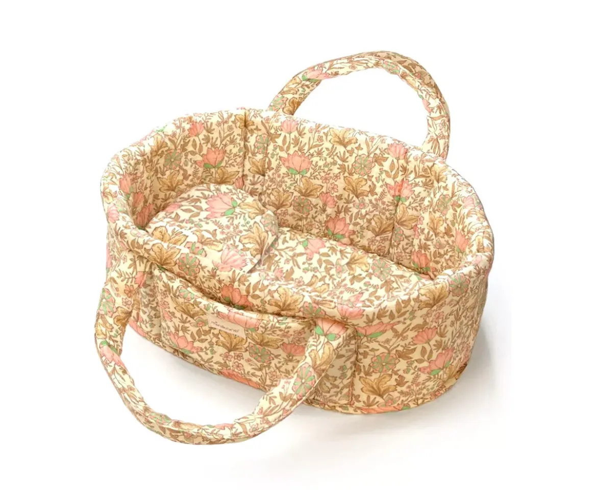 Capazo y Almohada Indienne Rosée para Muñecos
