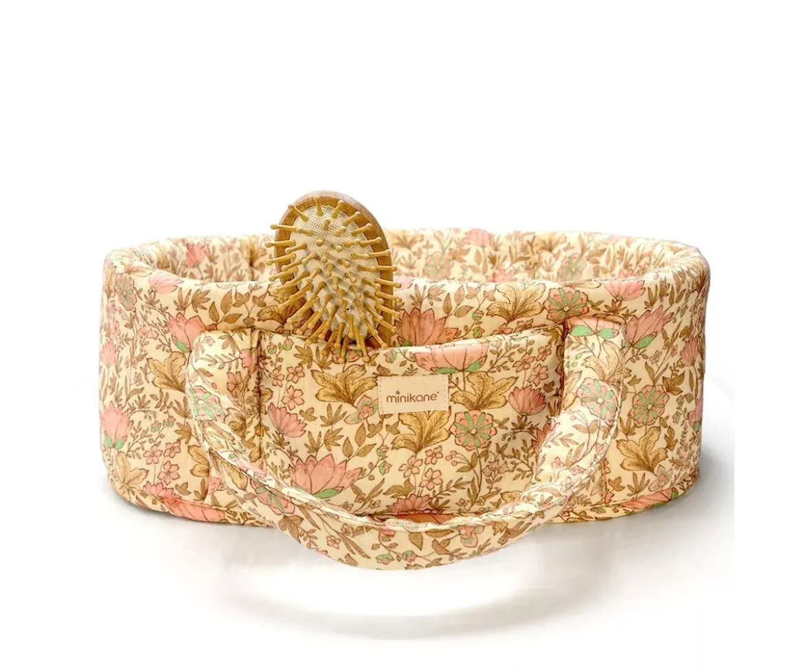 Capazo y Almohada Indienne Rosée para Muñecos