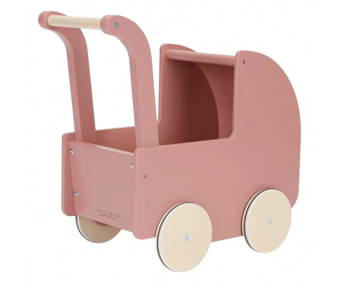 Carrito de Madera con Muñeca Blandita