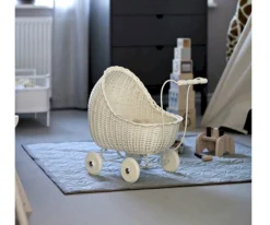 Carrito Muñecas Blanco Roto