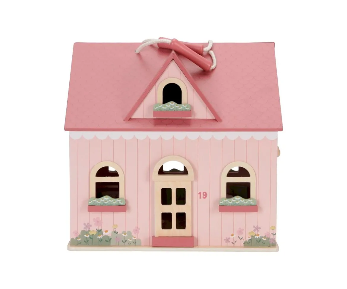 Casa de Muñecas de Madera Portable