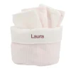 Cesta con secababitas Dorset Rosa Personalizable