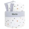 Cesta con Secababitas Little Stars Blue Personalizable