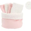 Cesta con Secababitas Rainbow Dots Rosa Personalizable