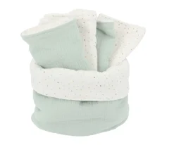 Cesta con Secababitas Rainbow Dots Verde Personalizable