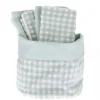 Cesta con Secababitas Vichy Verde Personalizable