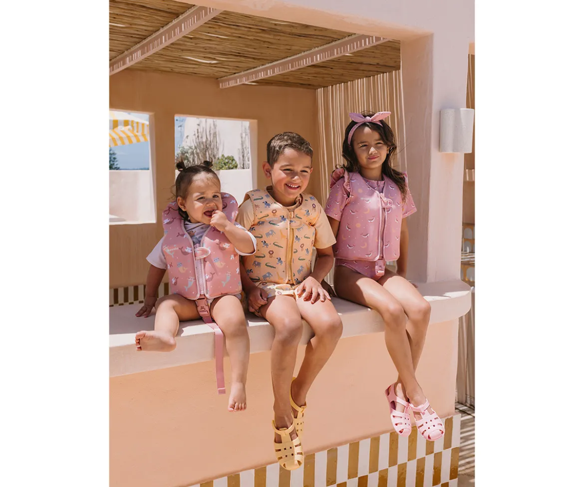 Chaleco Flotador Aprendizaje Whale Pink