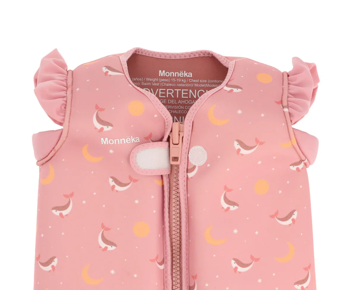 Chaleco Flotador Aprendizaje Whale Pink