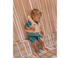 Chaleco Flotador Aprendizaje Whale Teal Talla 1-2