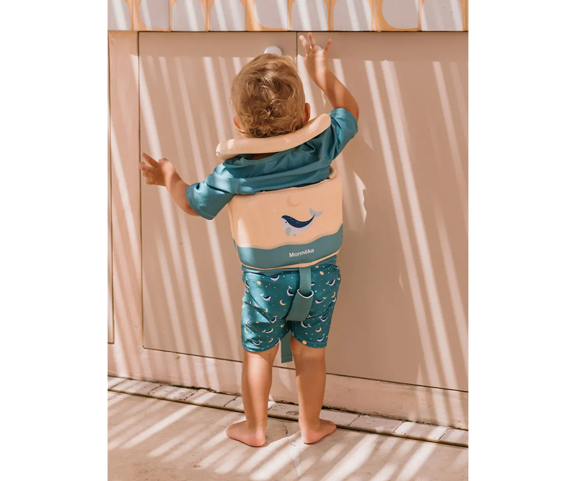 Chaleco Flotador Aprendizaje Whale Teal Talla 1-2