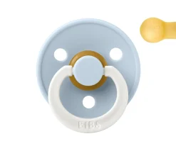 Chupete BIBS Colour Round Baby Blue GLOW