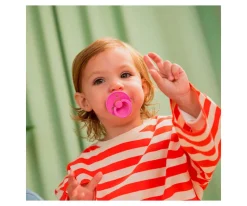 Chupete BIBS Colour Round Bubblegum en Bolsita