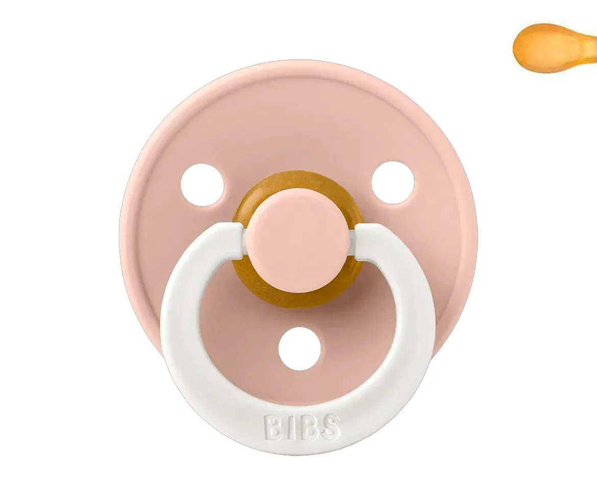 Chupete Nocturno BIBS Colour Simétrica Blush en Bolsita