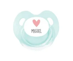 Chupete Personalizado Retro Aqua Corazón