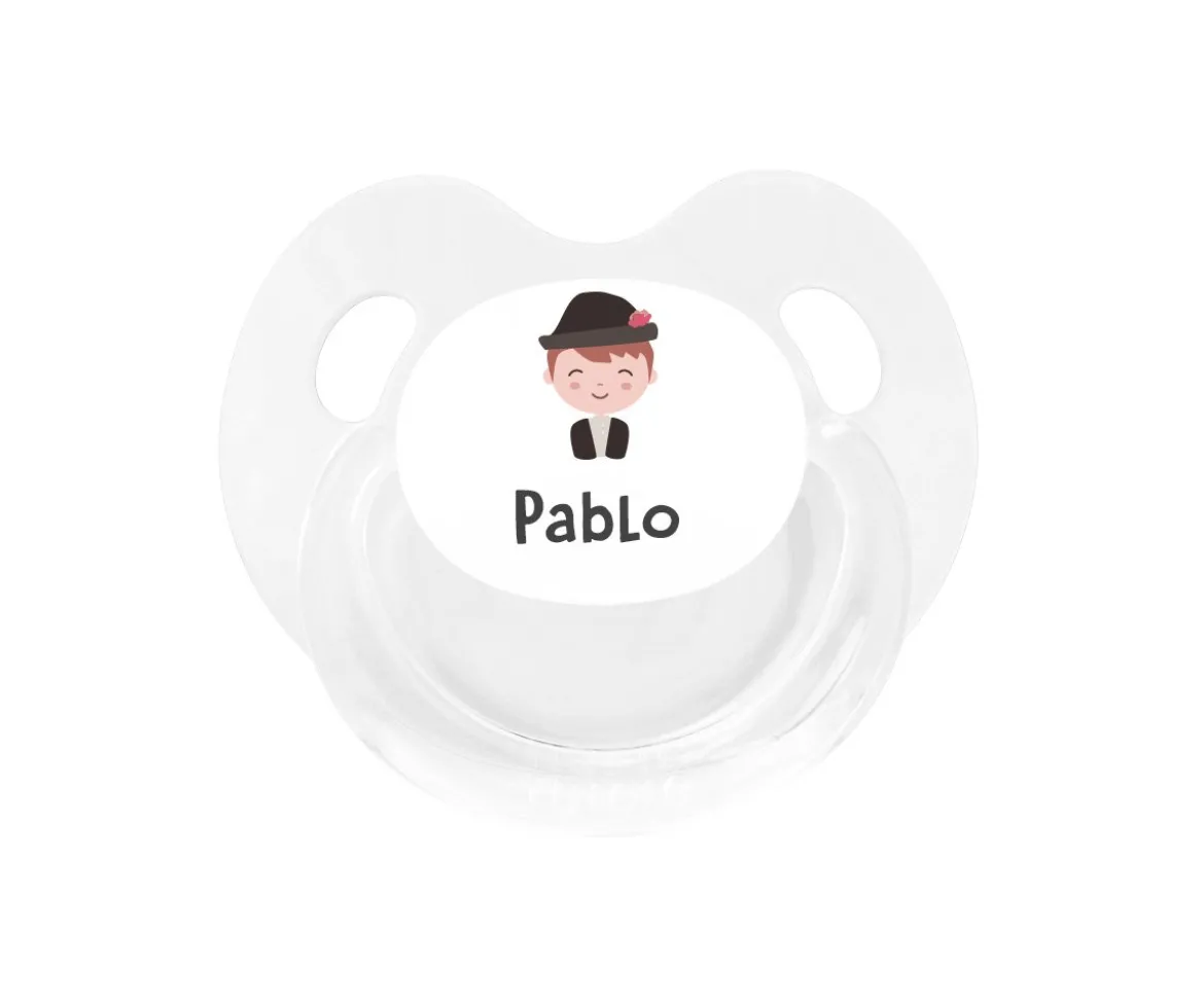 Chupete Personalizado Retro Blanco Huertano