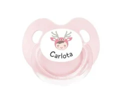 Chupete Personalizado Retro Reno Rosa