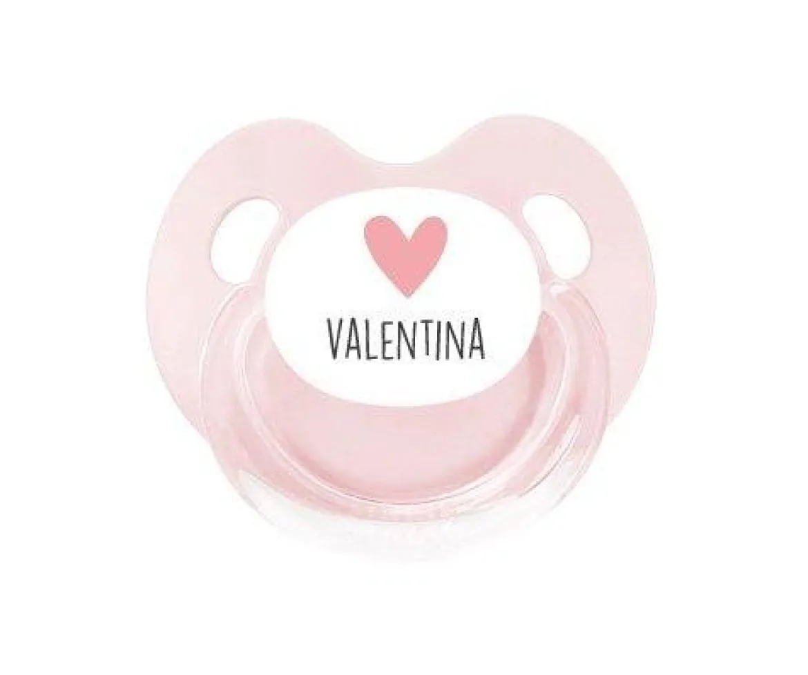Chupete Personalizado Retro Rosa Corazón