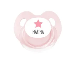 Chupete Personalizado Retro Rosa Estrella