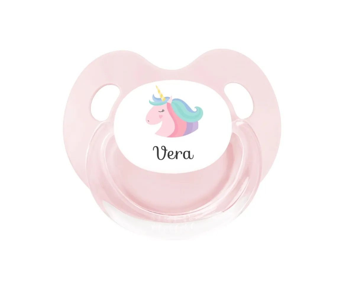 Chupete Personalizado Retro Rosa Unicornio