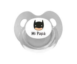 Chupete Retro Gris Héroe Mi Papá