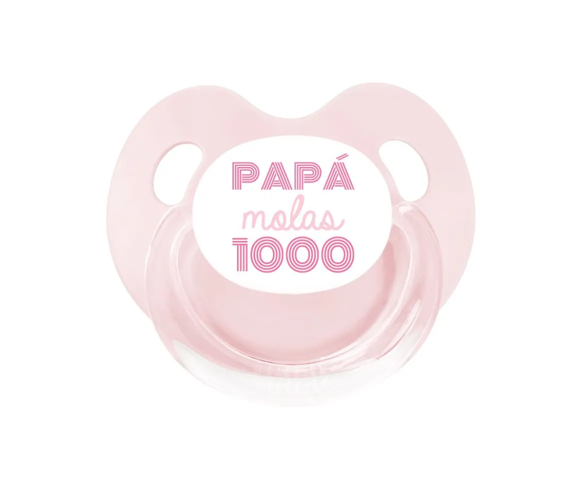 Chupete Retro Rosa Papá Molas 1000