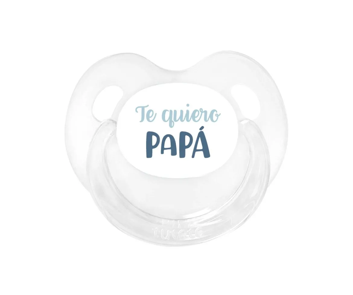Chupete Retro Te quiero Papá Azul