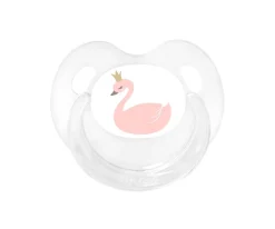 Chupete Retro Transparente Cisne