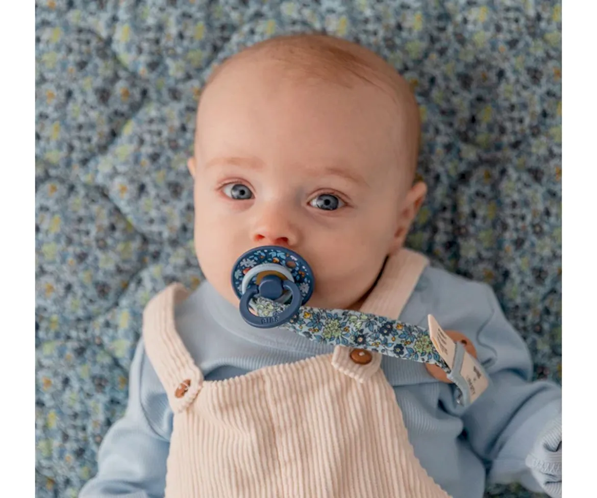 Chupetero BIBS Liberty Chamomile Lawn Baby Blue