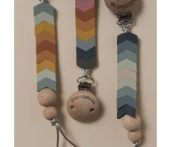 Chupetero Silicona Chevron Neutrals