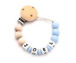 Chupetero Silicona Personalizado Eco Azul